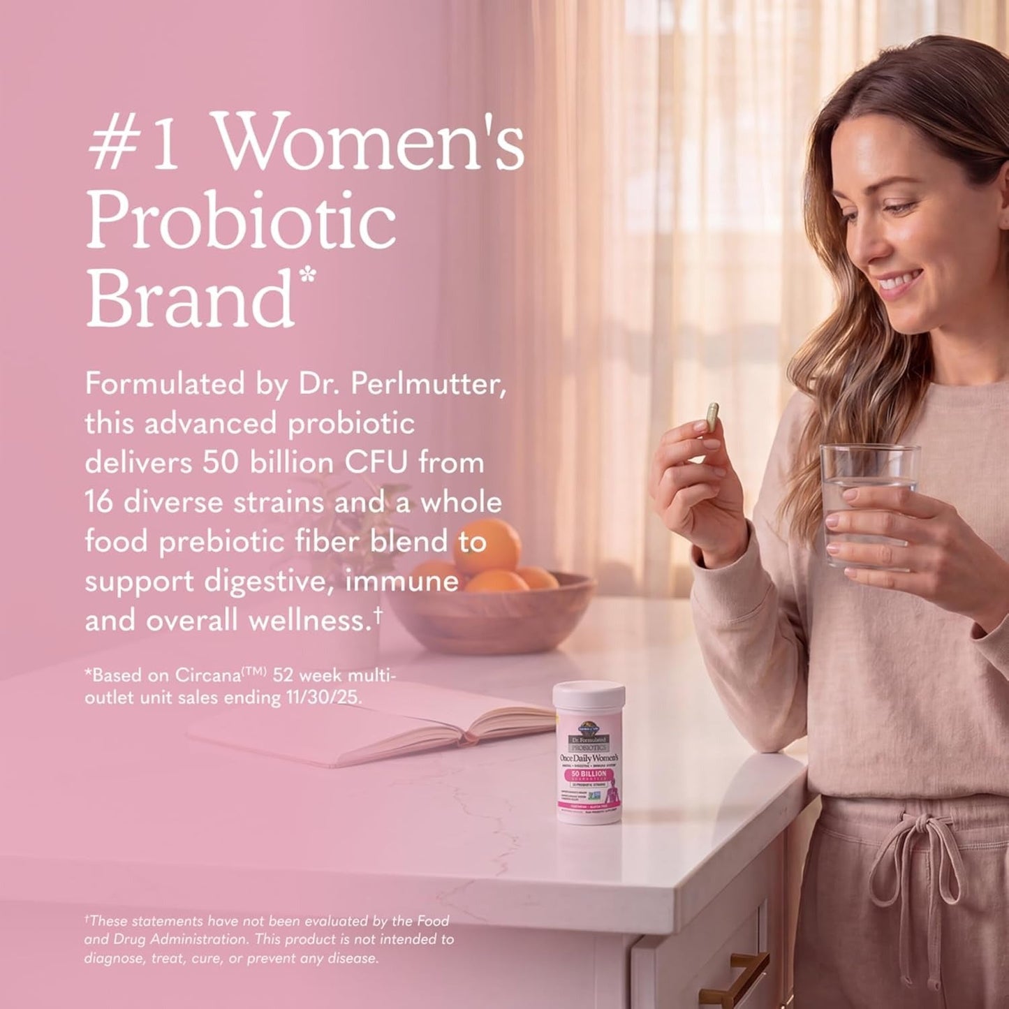 Garden of Life Women's Probiotics 50 Billion CFU 30 Capsules (3 Pack)