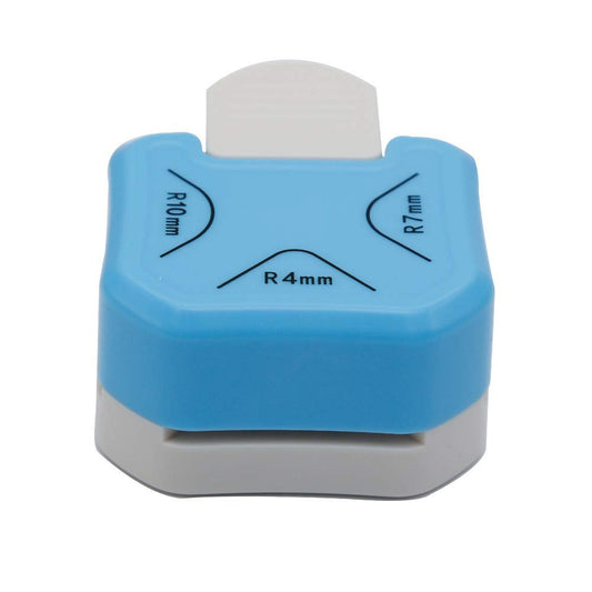QIQQIKIN 3-in-1 Paper Corner Rounder Punch, R4mm R7mm R10mm, Craft Cutter for Card Making, Scrapbooking & Journaling
