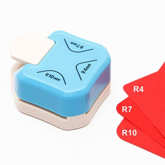 QIQQIKIN 3-in-1 Paper Corner Rounder Punch, R4mm R7mm R10mm, Craft Cutter for Card Making, Scrapbooking & Journaling