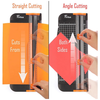 Firbon A4 Paper Cutter, 12 Inch Paper Trimmer with Extended Ruler, 10.6" Cutting Length, Black