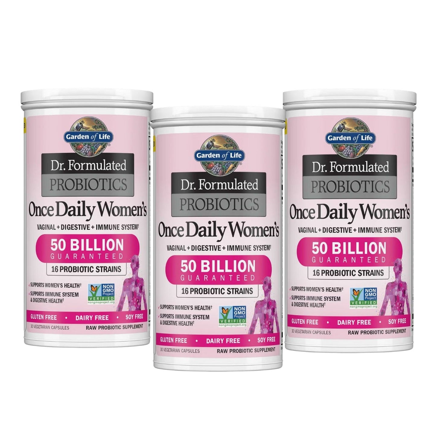 Garden of Life Women's Probiotics 50 Billion CFU 30 Capsules (3 Pack)